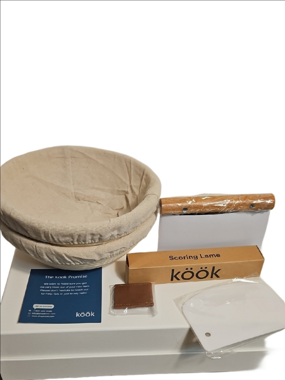 Kook Sourdough Proofing Set with Dough Scoring Lame - NIB